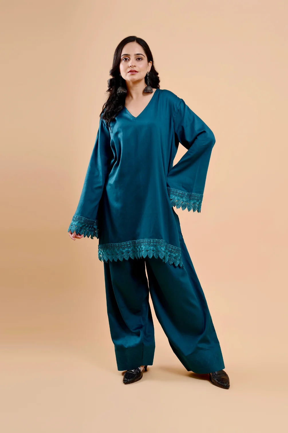 Farsi Pant With Kurta Ocean Green