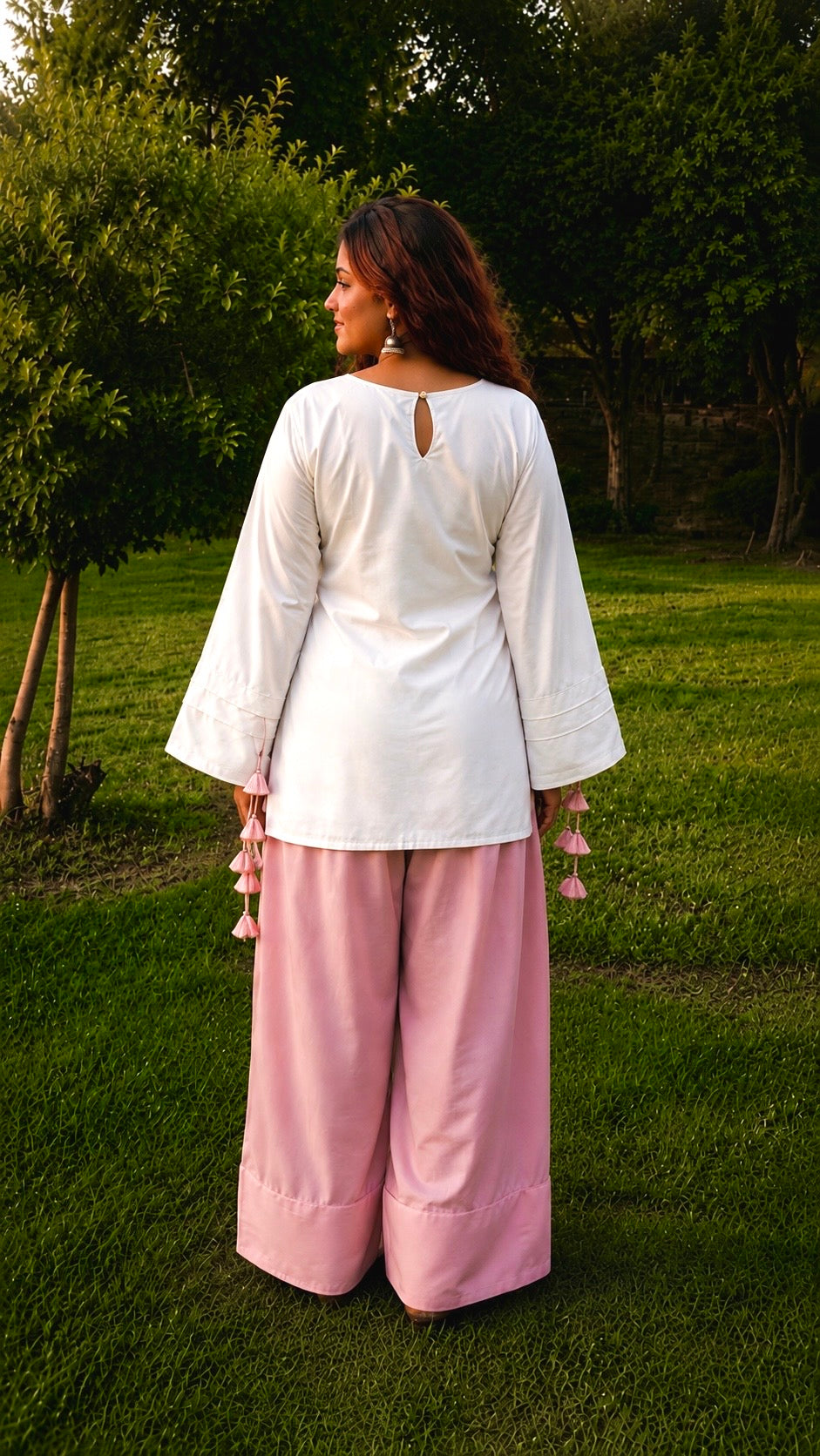 Trending Lace Up Kurti Set