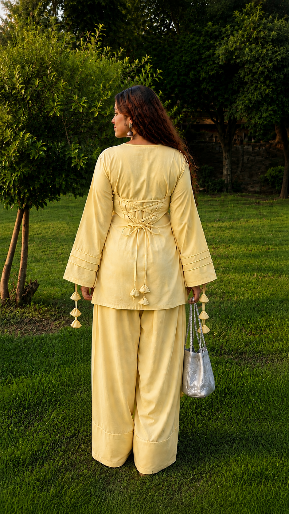Trending Lace Up Kurti Set