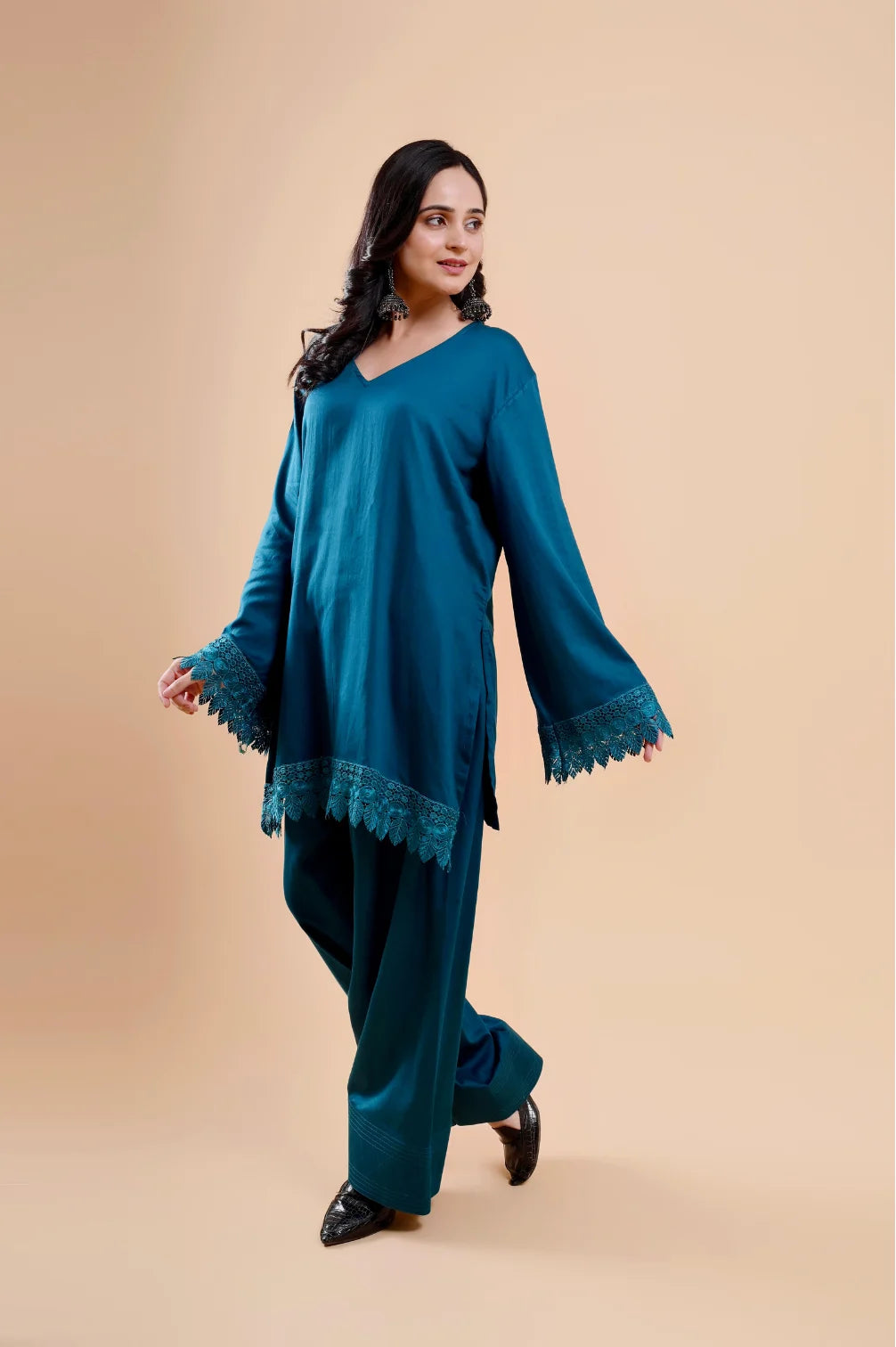 Farsi Pant With Kurta Purple