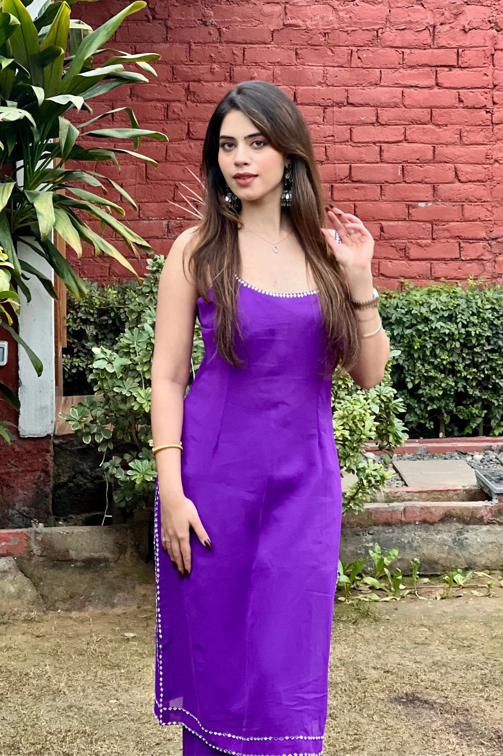 Pure Georgette Two Piece Set (Kurta And Pant)