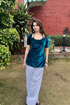 Velvet Aaliyah Kurta Set With Farsi Salwar