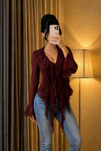 Tie Up Ruffle Top