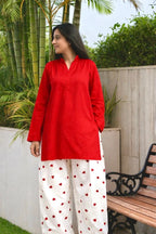 Trending Heart Shaped Rayon Fabric Salwar Palazzo Pant with Kurta