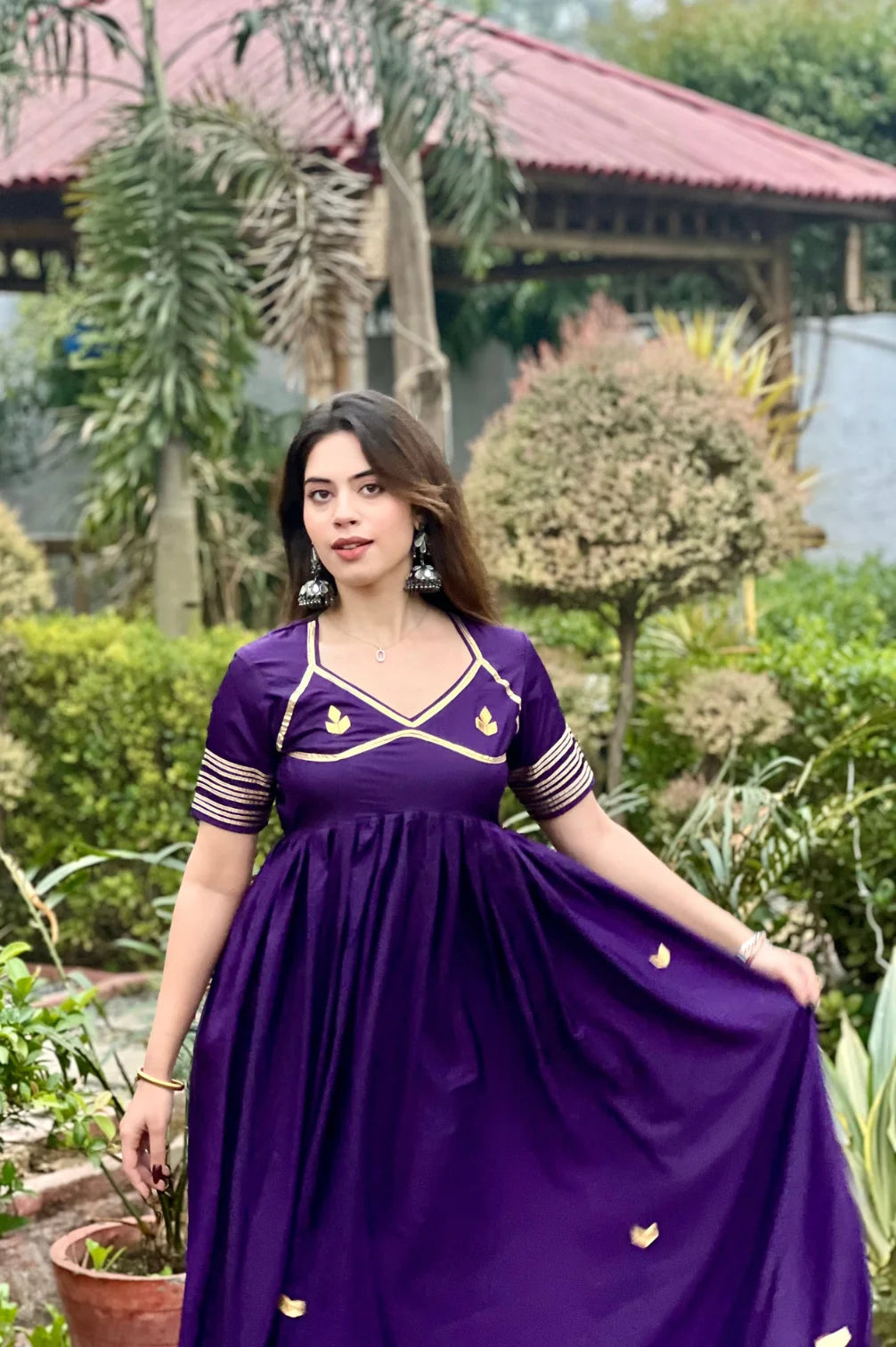 Jaipur Gottapatti Anarkali Set In Imported Satin Fabric