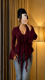 Tie Up Ruffle Top