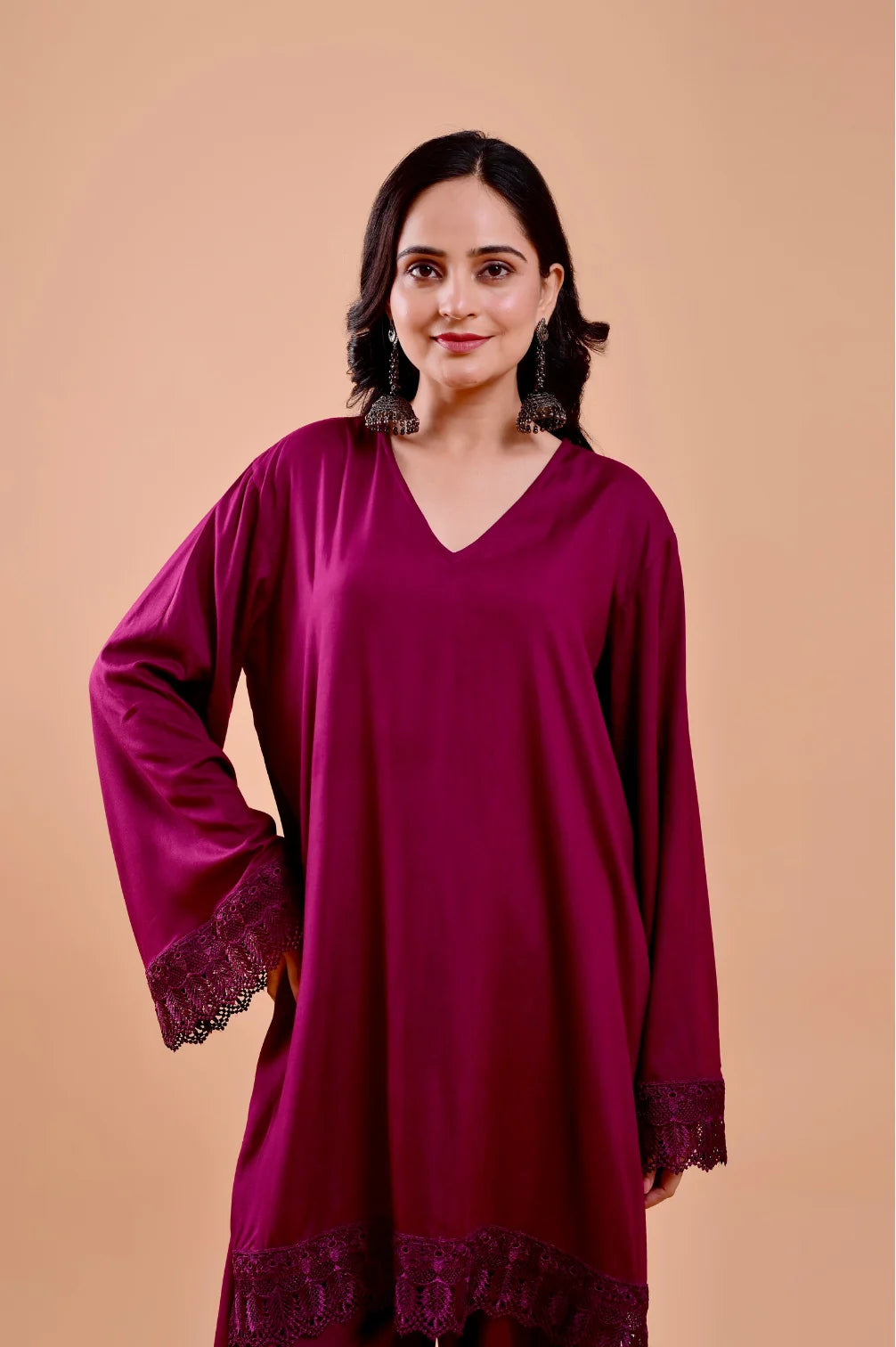 Farsi Pant With Kurta Purple