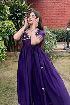 Jaipur Gottapatti Anarkali Set In Imported Satin Fabric