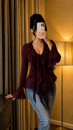 Tie Up Ruffle Top