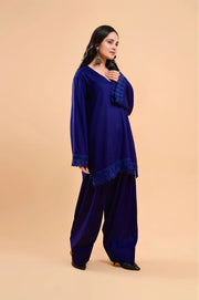 Farsi Pant With Kurta Navy Blue