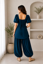 Twist Front Kurta with Balloon Pant
