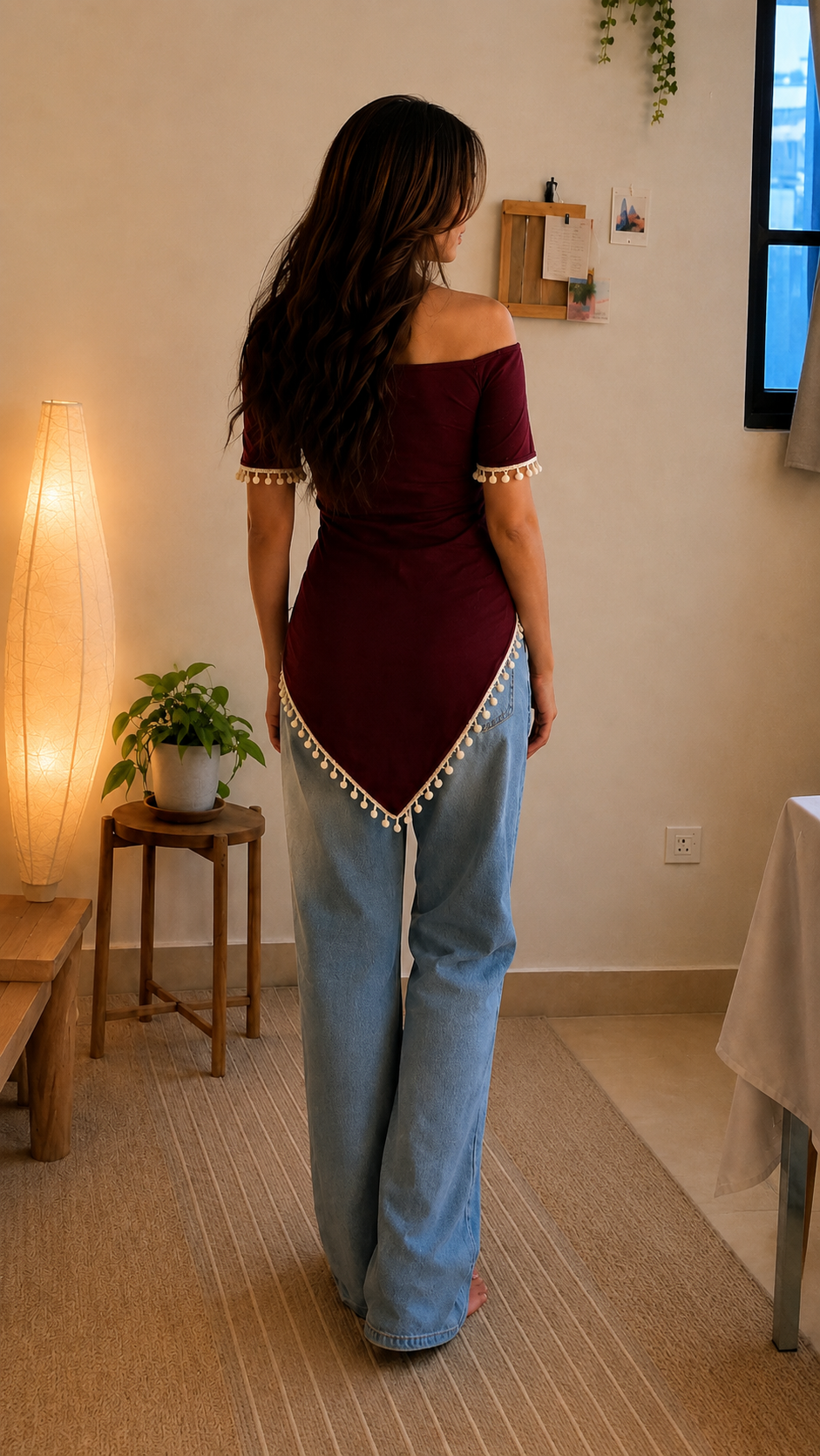 V-Cut Tassel Kurti