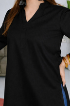 HOS Bell Sleeves Kurti with Collar Neck