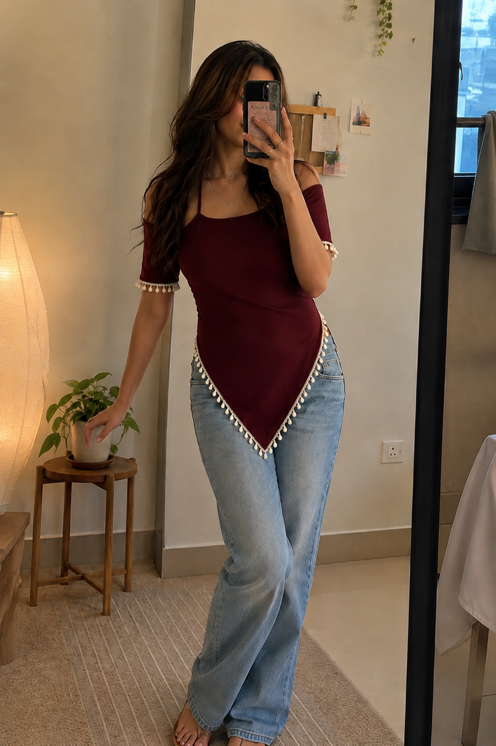 V-Cut Tassel Kurti