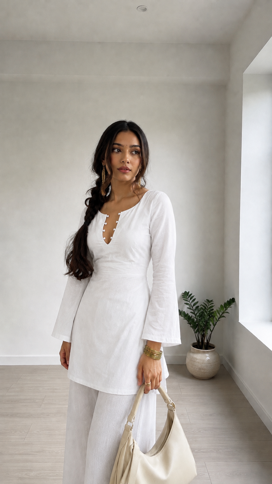 Moon Casual Kurta Set with Palazzo Pants