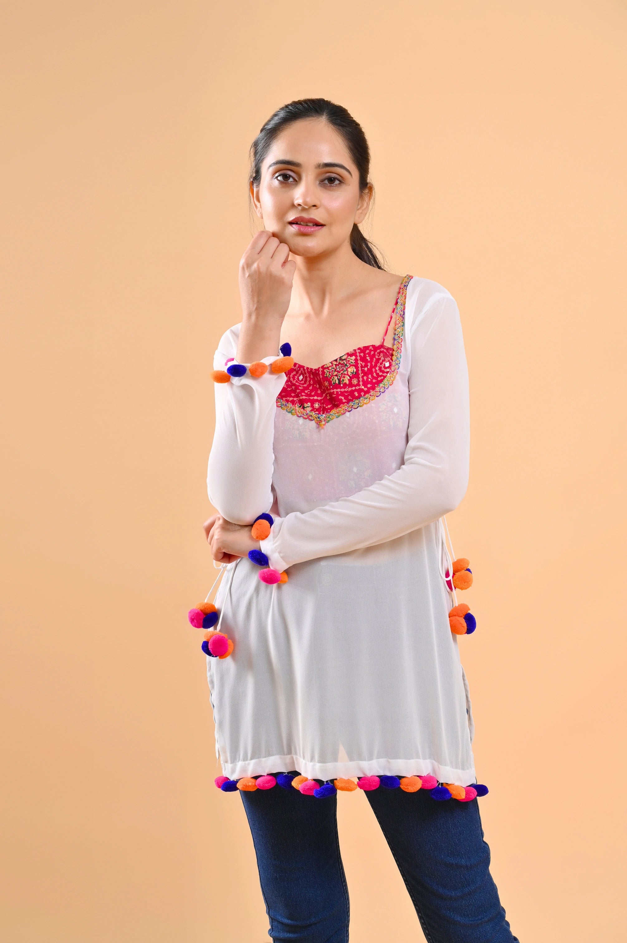 Geet Style 2 Piece Blouse Set Full Sleeves Kurti