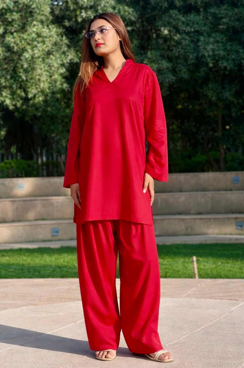 Rayon Kurta With Farshi Salwar
