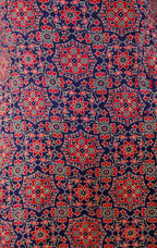 Pure Cotton Ajrakh (Hand Block)Print Navy Blue Kurta With Farshi Salwar