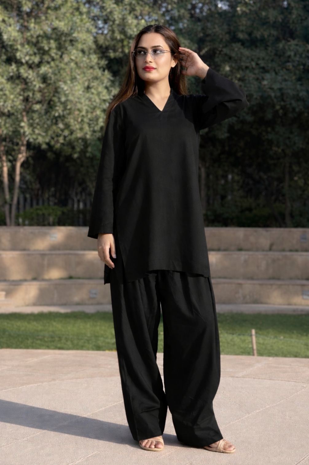 Rayon Kurta With Farshi Salwar