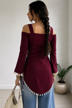 Trending Pinterest Inspired Kurti with slit at Both side and lace work