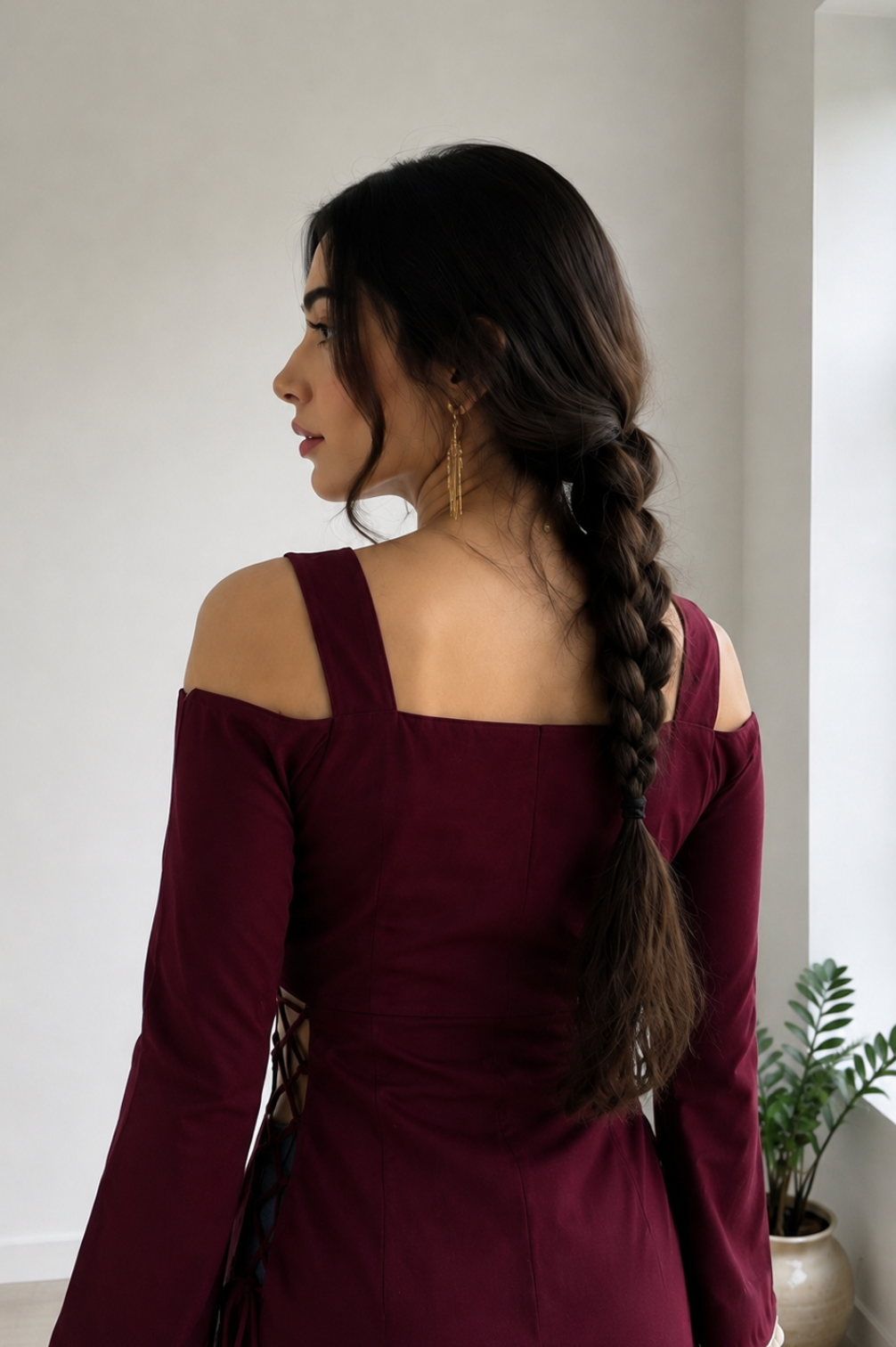 Trending Pinterest Inspired Kurti with slit at Both side and lace work