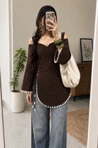 Trending Pinterest Inspired Kurti with slit at Both side and lace work