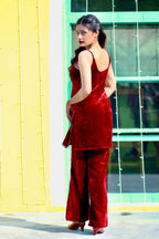 Y2k Kurta With Pant Teal Blue