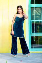 Y2k Kurta With Pant Teal Blue