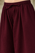 Premium Rayon Farsi Salwar - Soft Comfort Deep Maroon Color