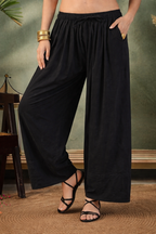 Premium Rayon Farsi Salwar - Soft Comfort Black Color