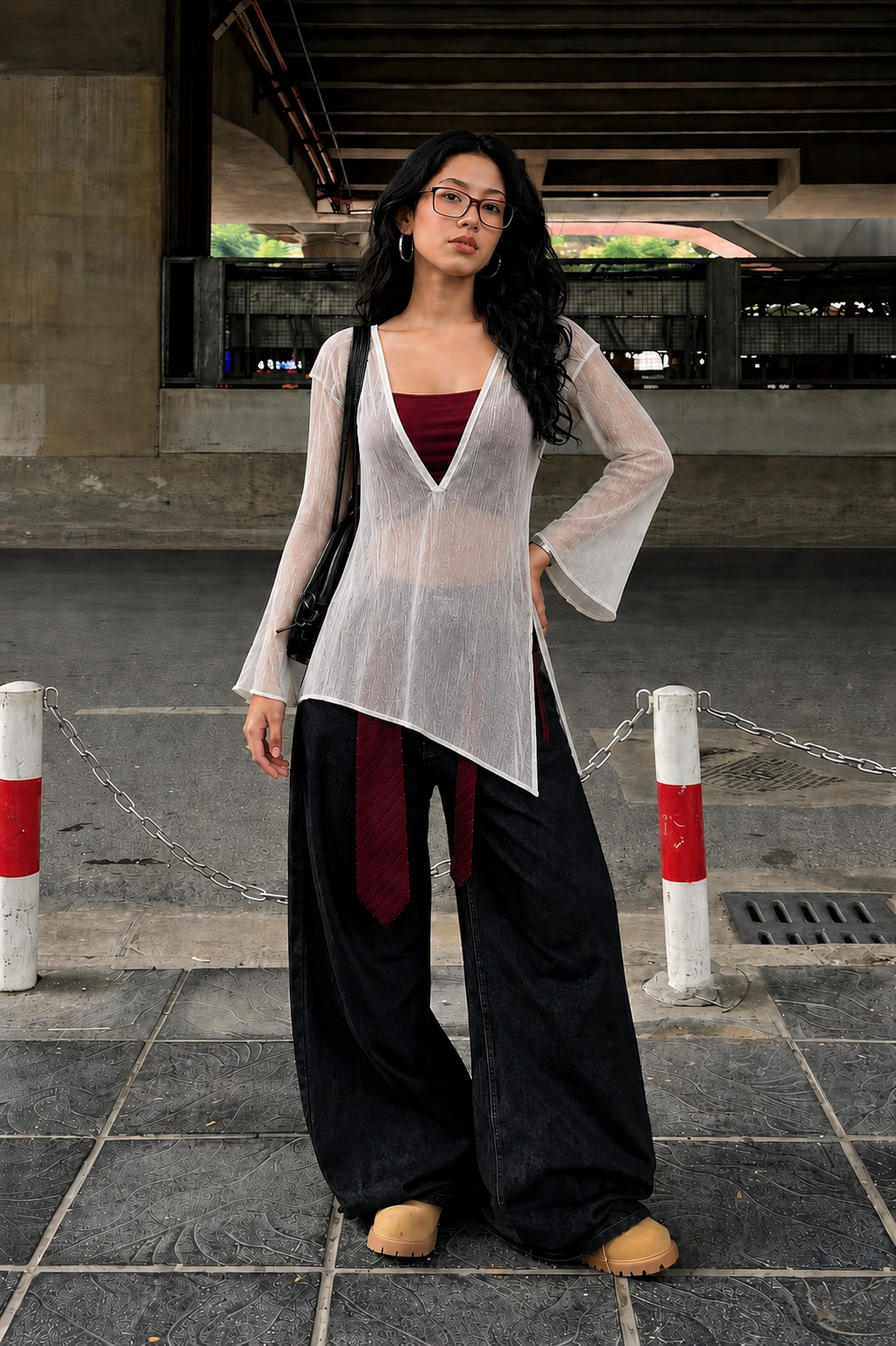 Two piece Seamless Tube with Transparent cover kurti