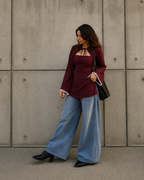 Trending Tie-Up Kurti With Lace Work And Corset Back