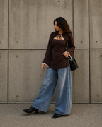 Trending Tie-Up Kurti With Lace Work And Corset Back