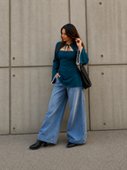 Trending Tie-Up Kurti With Lace Work And Corset Back