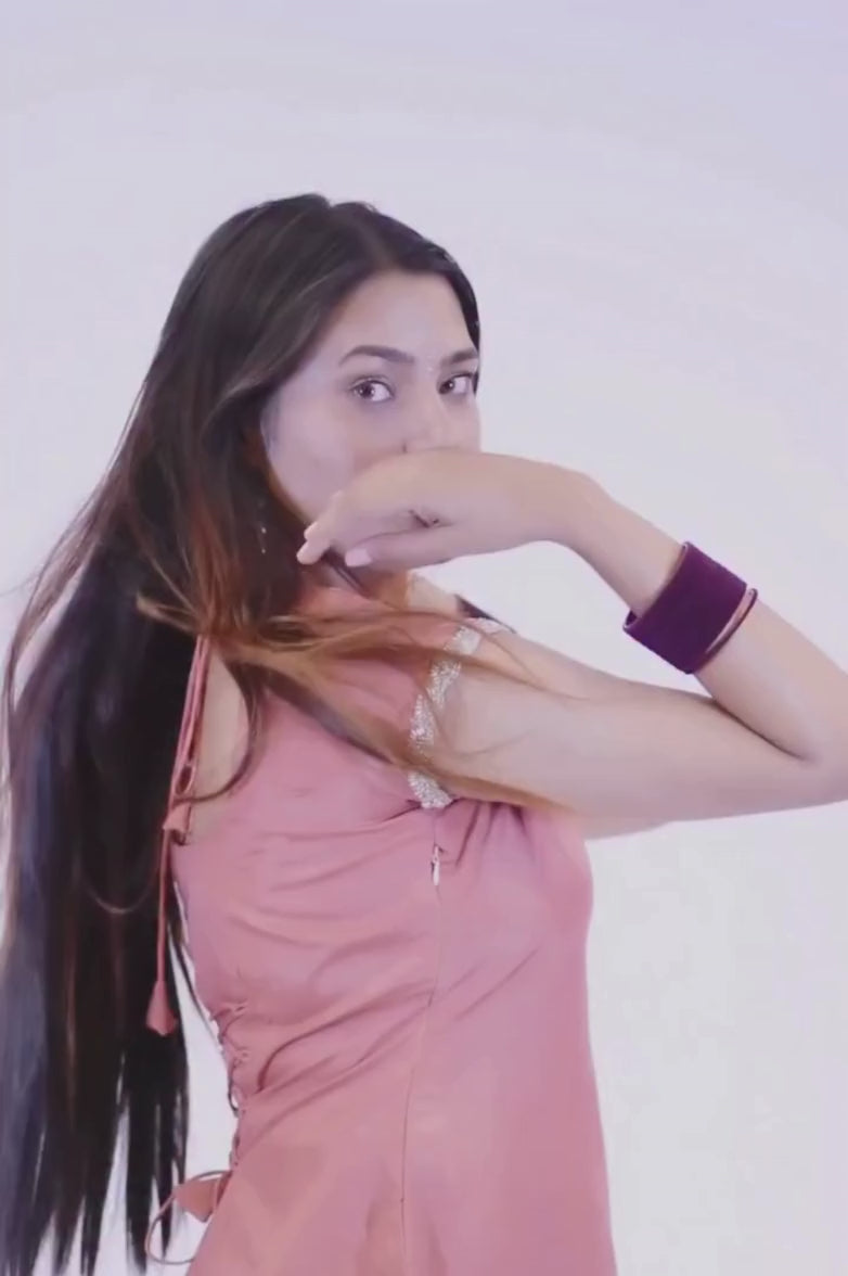 Y2K Peach Outfit With Dupatta