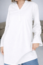 HOS Bell Sleeves Kurti with Collar Neck